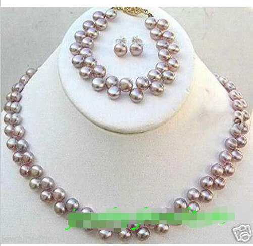 

Jewelry FW pearl necklace set ear stud (A0423) -Bride jewelry free shipping