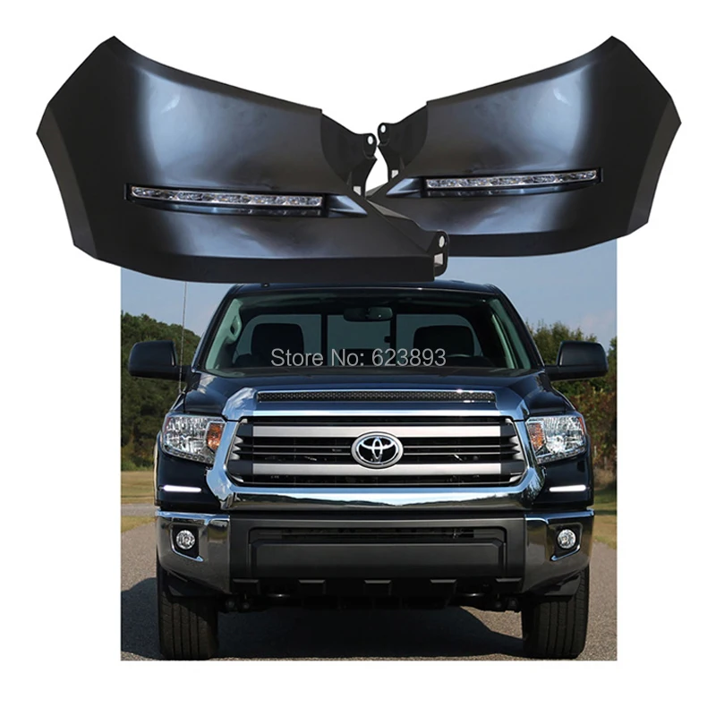For Toyota Tundra 2017 Exact Fit White Led Daytime Running For Toyota Tundra 2017 Exact Fit White Led Daytime Running Lights Drl Per Fog Kit 4 Color Can Select In Car Light Embly From Automobiles