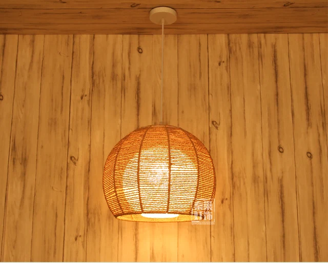 Bamboo Rattan Pendant Lights Anese Retro Round Garden Bamboo Rattan Pendant Lights Anese Retro Round Garden Balcony Lamp Shade Bedroom Study Restaurant Lamps Zb30