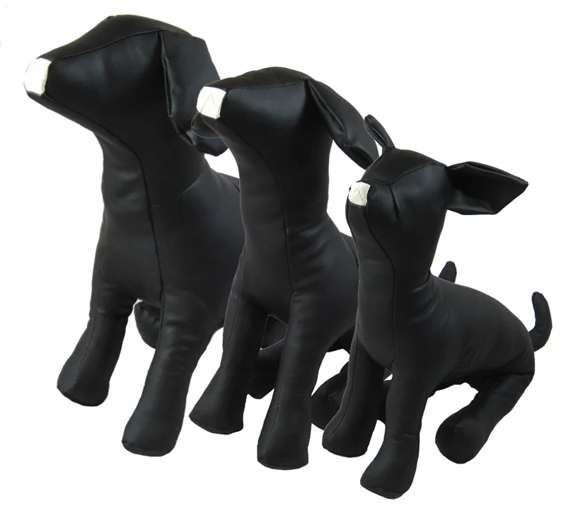 ПУ кожа собака модели ПЭТ манекены для одежды для собак Одежда для домашних животных Стенд Держатели для подарков s m l