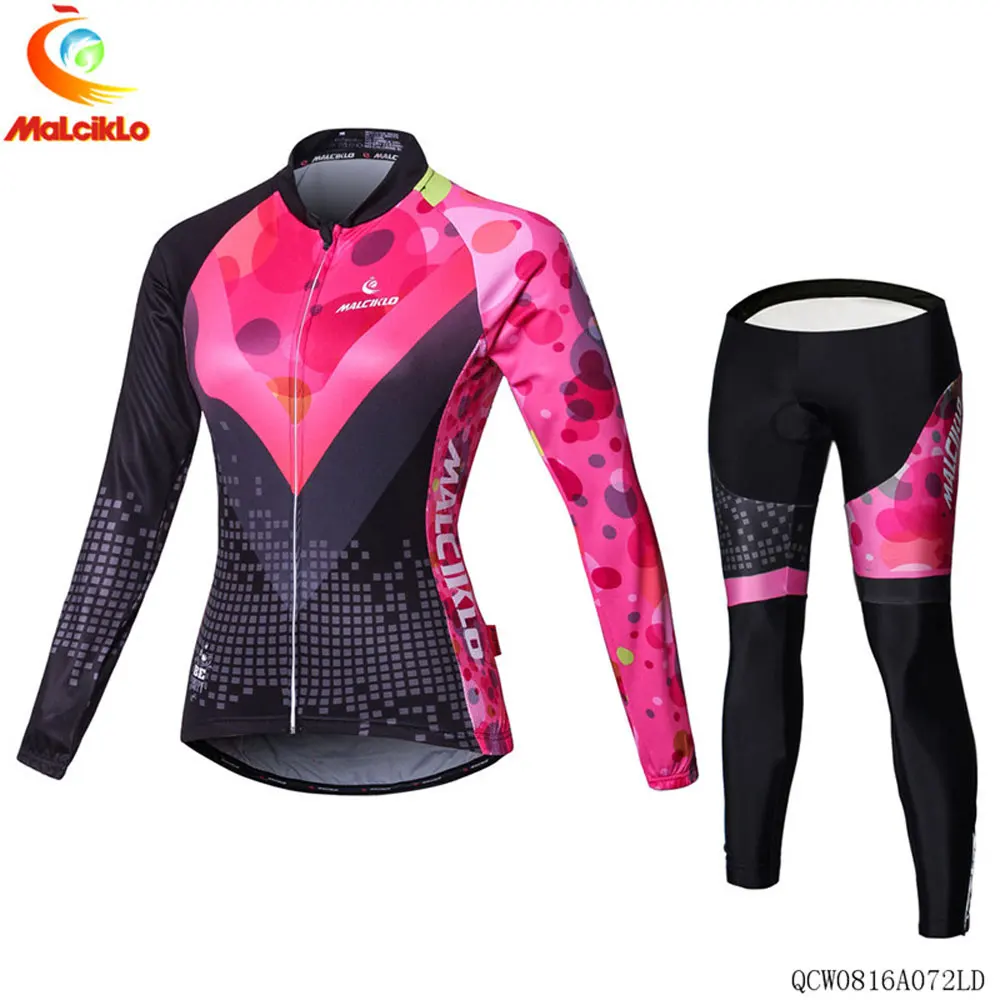 Malciklo Cycling Jersey Set Women Summer Cycling Wear Mountain Bike Clothes Bicycle Clothing MTB Bike Pro Team Suit