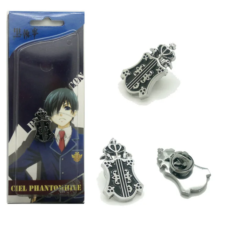 Kuroshitsuji Ciel Phantomhive Орел Брошь с логотипом значок на Хэллоуин анимационные