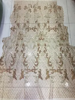 

nice looking feather embroidery tulle mesh lace fabric Cyndi-10.1726 with good quality for party dress