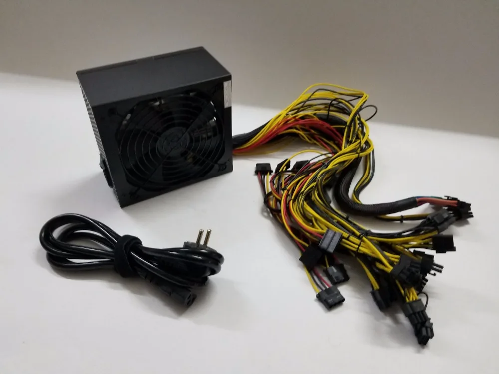 YUNHUI ETH ZCASH Шахтер золото мощность 12 V 150 1800 W(с кабелем)(YUNHUI) 1800 Вт ETH PSU для R9 380 RX 470 RX480 6 GPU карты