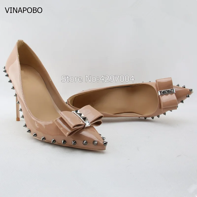 1Eunice-Choo-Spring-Women-s-High-heeled-Shoes-Bowknot-Rivets-Bridal-Leather-Shoes-Women-Pumps-Slip