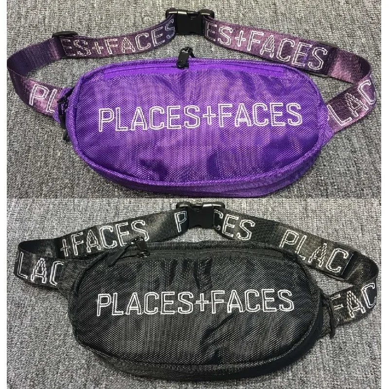 

PLACES+FACES Tshirt Men Women Hip Hop Pf Bags Shoulder Tops Tees Waist Pack Board Bag P+F Places+Faces Package Tshirt Men