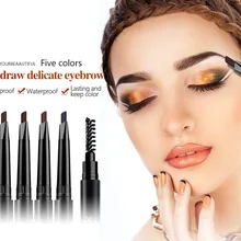Niceface 1 шт. стойкий для бровей карандаш Водонепроницаемый прочный с автоматическим поворотом для бровей карандаш со щеточкой инструмент для макияжа