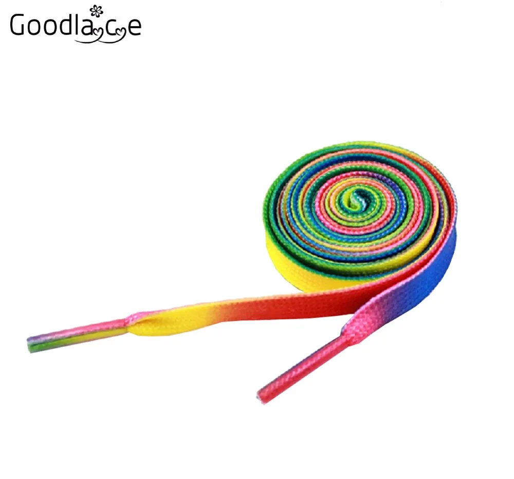 

Multi Colors Rainbow Shoelace Shoestring Shoe Lace String f. Sneakers 110cm 43"