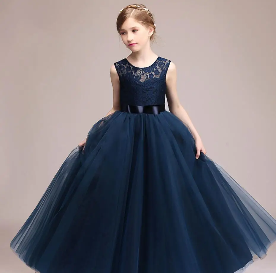 Kids Girls Wedding Flower Girl Dress Princess Party Pageant Formal ...