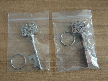 

500pcs/lot Classic Creative Wedding Favors Party Back Gifts for Guests Antique Copper Skeleton Key Beer Bottle Opener