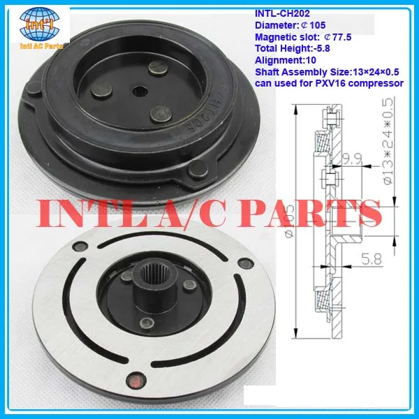 a/c compressor parts clutch hub/ac compressor clutch hub for PXV16