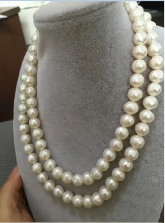 

12-13MM SOUTH SEA BAROQUE WHITE PEARL NECKLACE 38inch 14KGP r