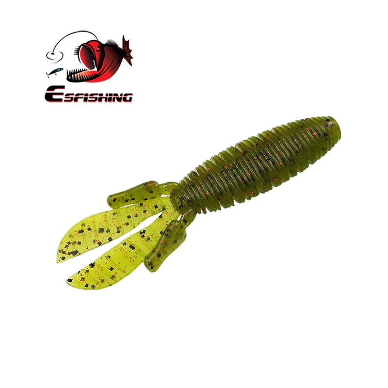 

ESFISHING Soft Baits Fishing Lure MD BOMB Craw 95mm 6pcs Carp Fishing Tackle Pike Lure Isca Artificial