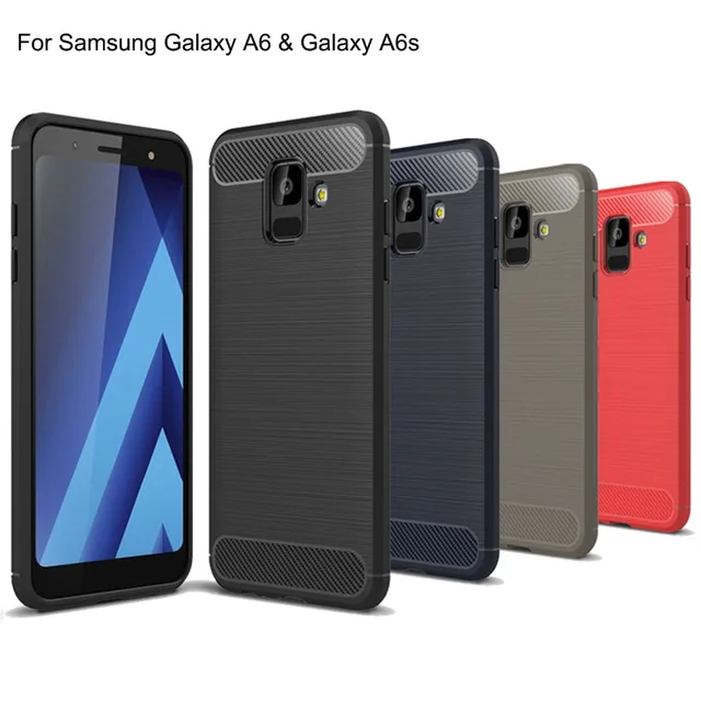 For Samsung A6 A6s Case Soft Silicon Case TPU Cover Carbon Fiber Case For Samsung Galaxy A6 A6s 2018 Phone Case Funda Back Cover