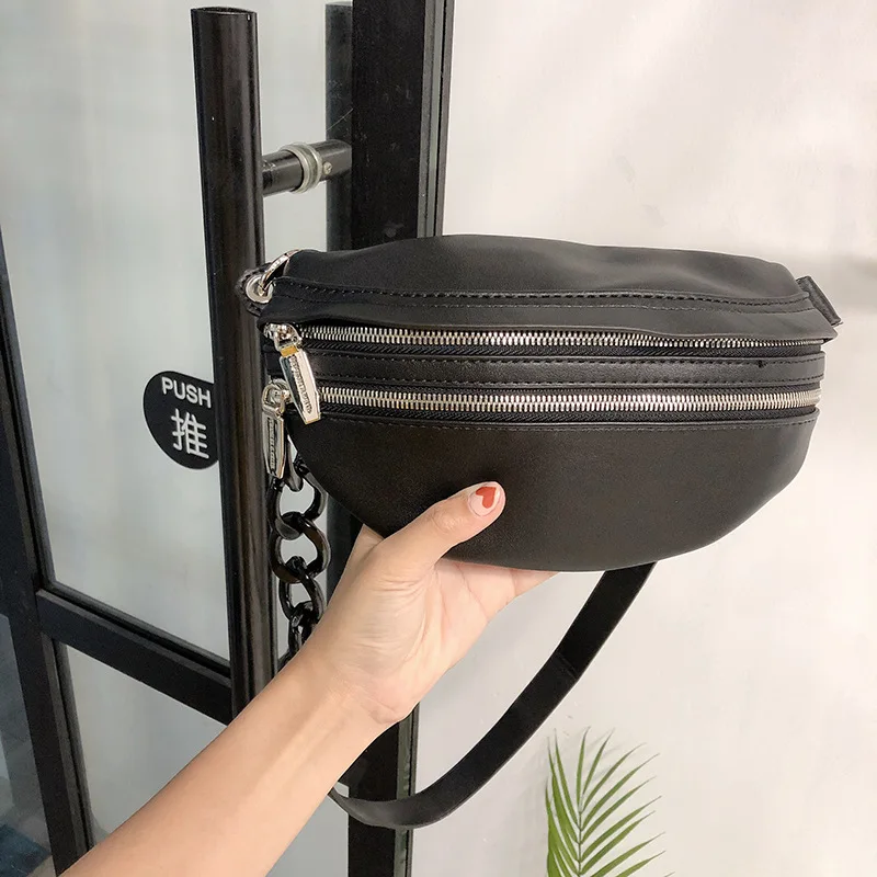 

Fashion Women Weaving Belt Leather Chest Bags Messenger Bag Casual Zipper Phone Fanny Pack Wallet Waist Packs Belt Pouch