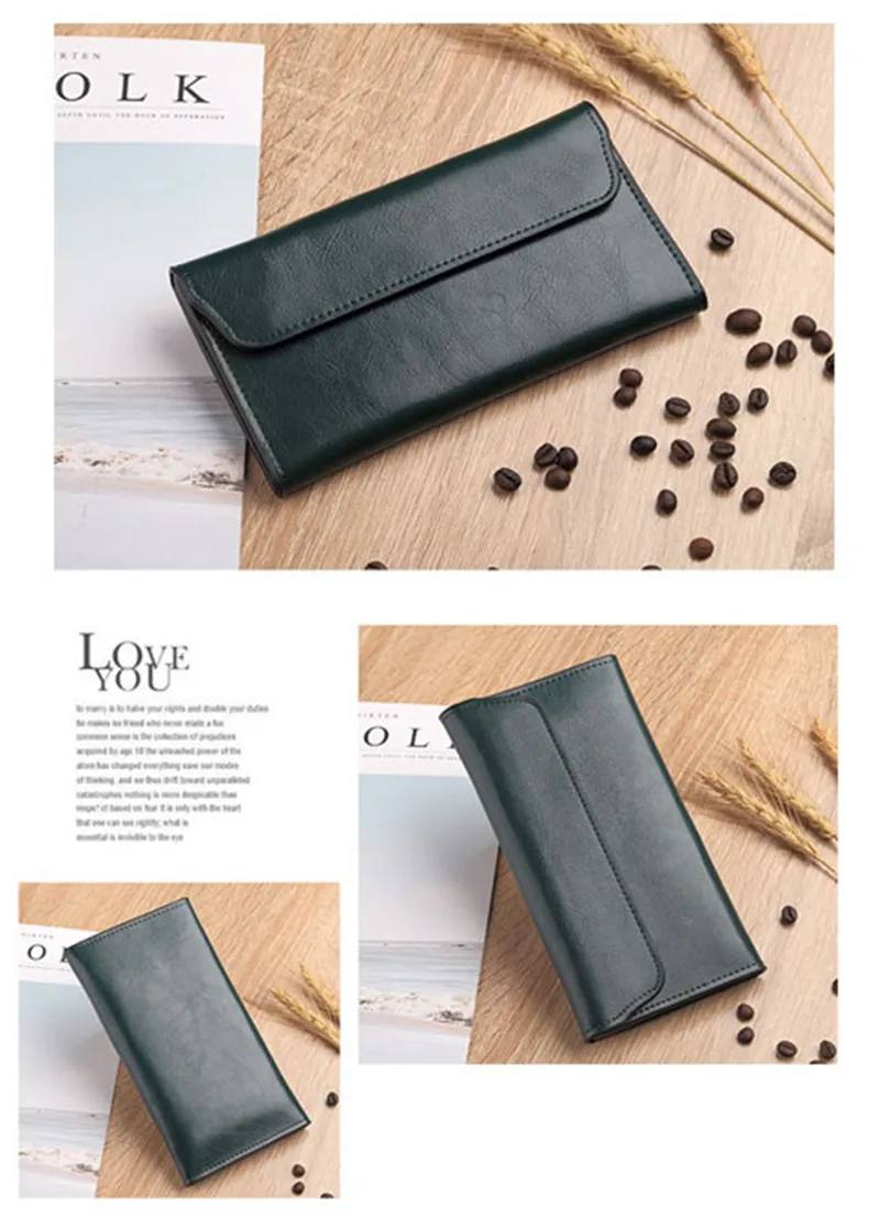 Women'S Genuine Leather Wallet Women Long Purse Clutch Money Phone Card Holder Female Wallet Soft Leather Carteira Feminina 2018 main (10)