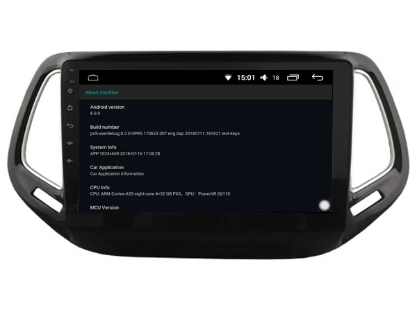 Best For Jeep compass 2017 head unit radio Android 8.0 car gps multimedia 64GB rom+IPS screen+CARPLAY+TDA7851 Amplifer+Car Launcher 5