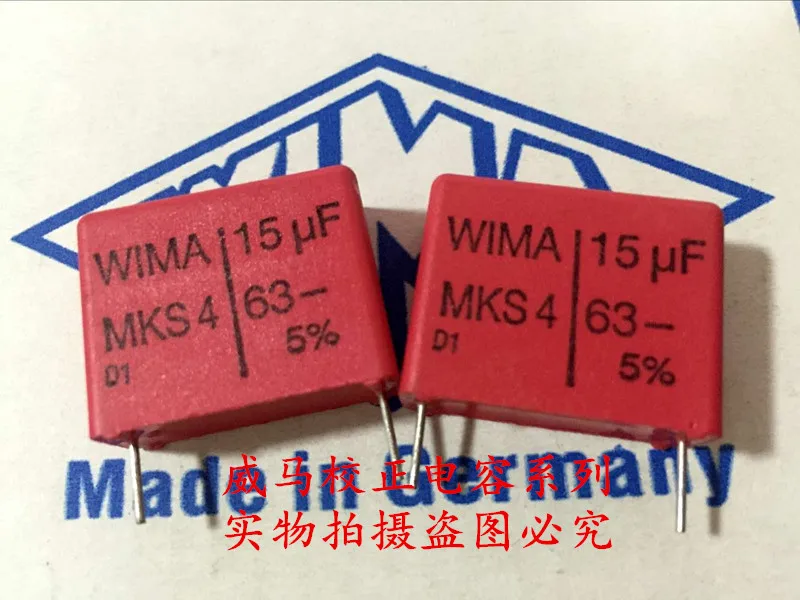 

2020 hot sale 4pcs/10pcs German capacitor WIMA MKS4 63V 15UF 63V 156 P: 22.5mm audio capacitor Audio capacitor free shipping