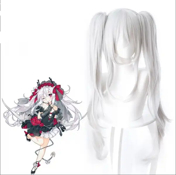 ジュールレーンコスプレ吸血鬼かつら80センチメートルロング耐熱合成シルバー白髪ハロウィーンコスプレ小道具 Anime Costumes Aliexpress