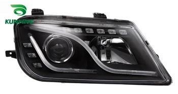 

Pair of Car Headlight Assembly For PROTON WAJA 2000-UP Tuning Lamp with Angel eyes Bi-xenon Project Lens Daytime Running light