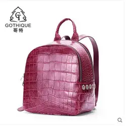 Гете 2019 импортируется из крокодиловой кожи рюкзак для женщин bay крокодила живот рюкзак с аппликацией сумка из крокодильей кожи для леди