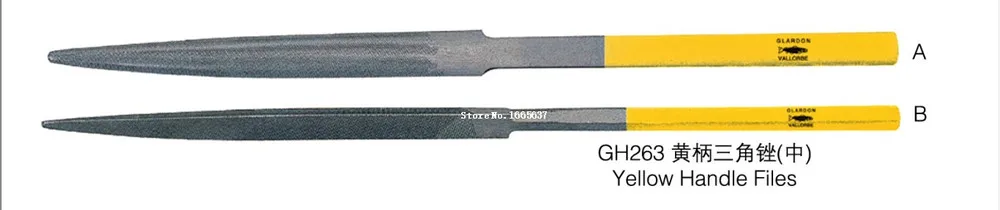 Желтая рукоятка треугольный напильник Китай alibaba ювелирные изделия делая инструменты Плоский напильник 10 шт./упак