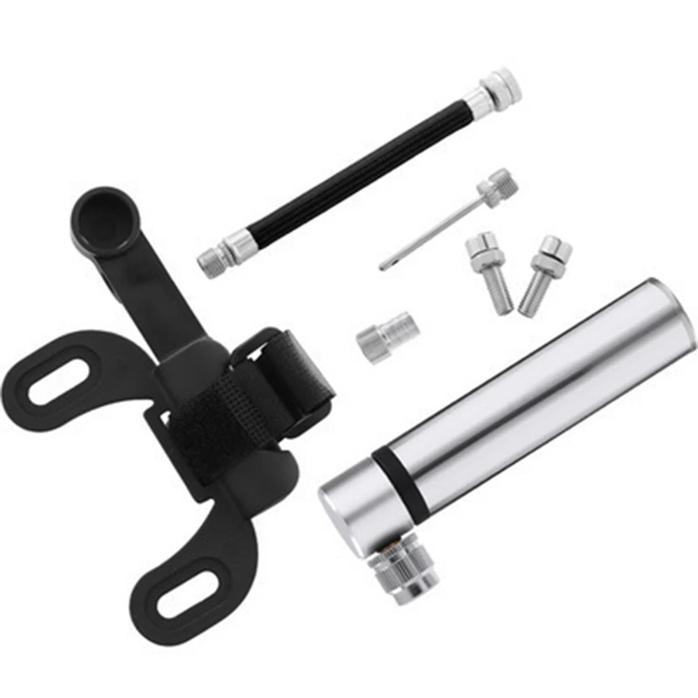

Aluminum Alloy Bicycle Pump Mini Portable Mountain Cycling Tire Gas Needle Inflator Light Weight Bike Pump Air Pump 120PS