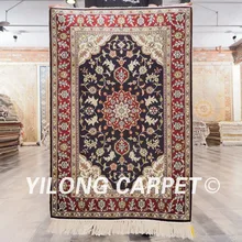 YILONG 2'x3' персидский шелковый ковер цветочный дизайн ручной работы изысканный персидский ковер(LH811B2x3