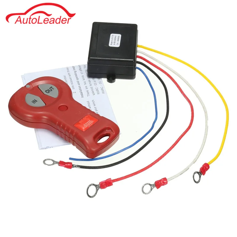 

Hot Selling 12-24V Winch Wireless Remote Control Switch Controller Set Kit For Jeep ATV Truck 50ft/15m
