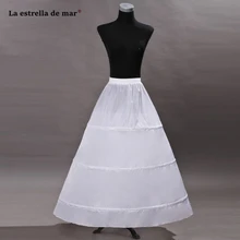 La estrella de mar Нижняя юбка линия 3 Обручи белая Нижняя юбка сток кринолин дешевые hoepelrok высокое качество jupon
