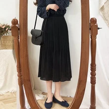 Весенне-летняя женская плиссированная шифоновая юбка миди классическая элегантная Jupe Femme Falda Gonne'll Saia