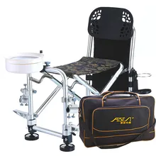 Большой размер Многофункциональный складной рыболовный стул с сумкой портативный открытый табурет алюминиевый сплав пляжные стулья подъемная ножка