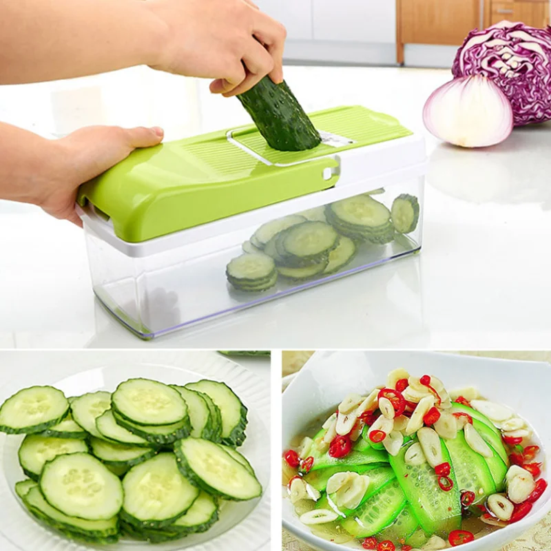 

Vegetable Cutter Kitchen Accessories Mandoline Slicer Fruit Cutter Potato Peeler Carrot Cheese Grater Vegetable Slicer
