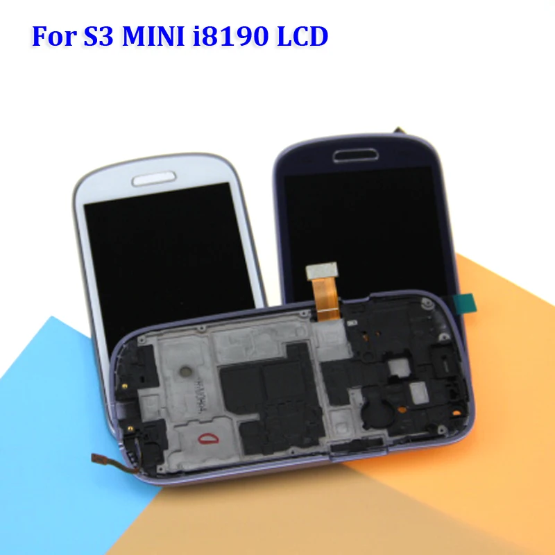 Супер LCD Замена для Samsung S3 mini I8190 сенсорный экран дигитайзер сборка с рамкой Galaxy