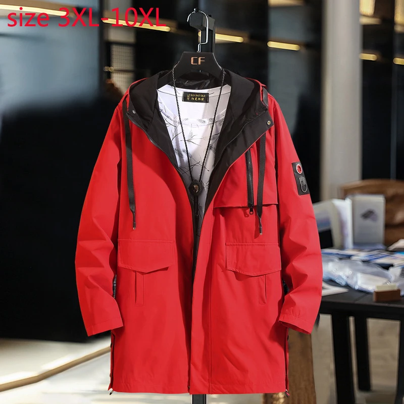 

2019 New Arrival Fashion Super Large Loose Long Men Outerwear Casual Men Jacket Autumn Spring Plus Size 3XL 4XL 5XL 6XL-9XL 10XL