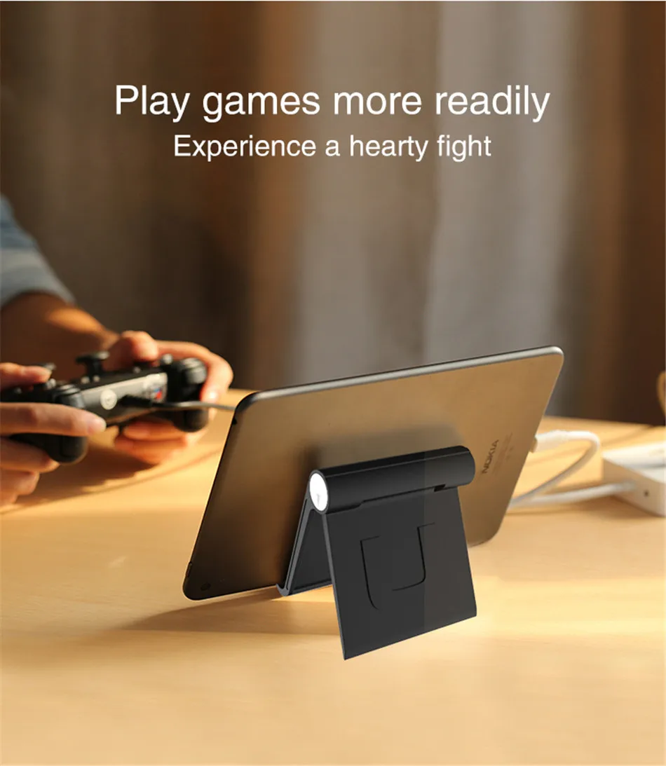 Universal Adjustable Folding Phone Holder Stand For iPhone 7 8 Plus X U -Shape Hard PC Tablet Display Stand Holder For SamsungS9 (8)