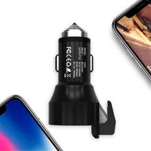 2.4A автомобильное зарядное устройство с безопасный молот и резак