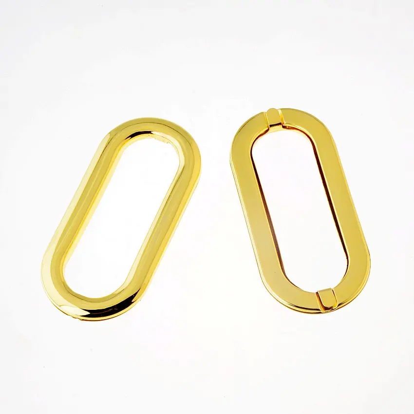 

Free Shipping-2 Sets Gold Plated Purse/Handbags Insertion Component Metal Oval Handle Ring Lock DIY Handmade 11x5.2cm J3511