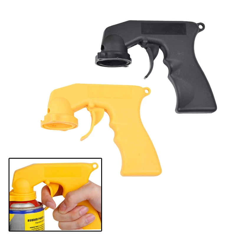 

Aerosol Spray Can Gun Handle With Full Grip Trigger Adapter Locking Collar For Car Paint Care Maintenance Painting Paint Tool