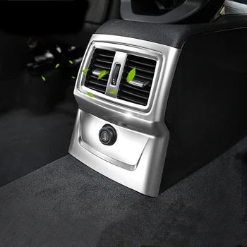 

Chrome air conditioning vent frame cover trim interior sequins air outlet panel decorative strip sticker for BMW X1 E84 2016-17