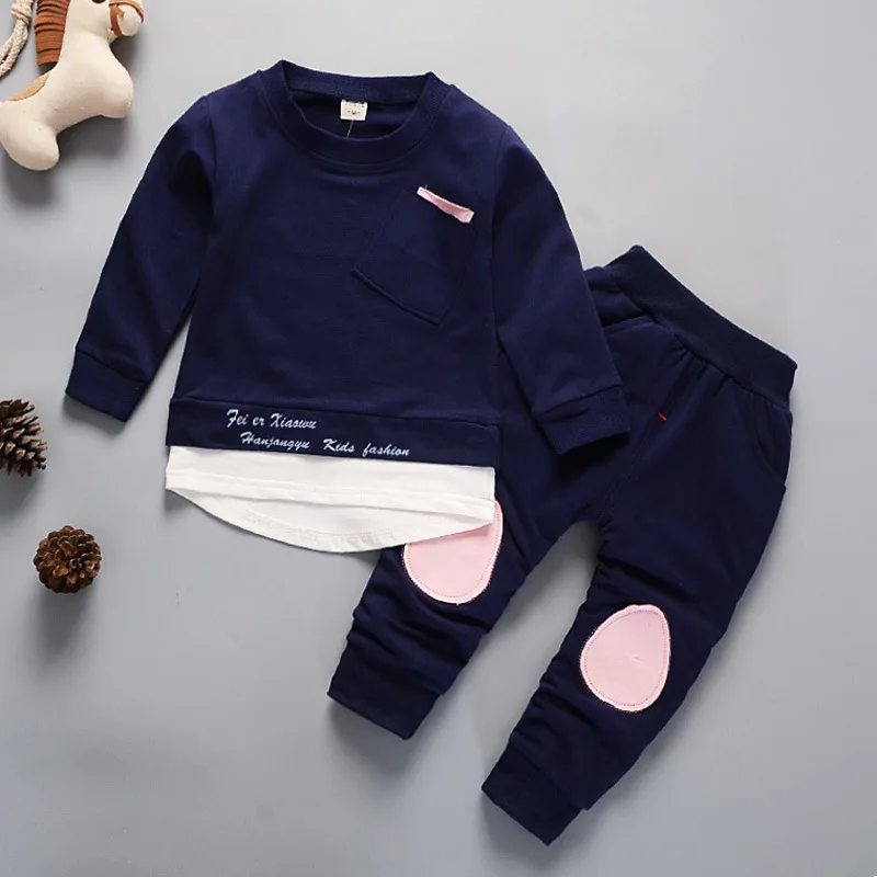 2018 Boy Costume Set Newborn Boy Child Clothing Set Cotton Child Set Baby Cartoon Jacket + Pants 0-4 Years Old