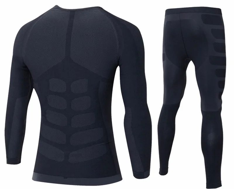 long underwear Winter Thermal Underwear Sets Men Quick Dry O-Neck Stretch Men's Thermo Underwear Male Warm Thermo Long Johns Set men's thermal pants