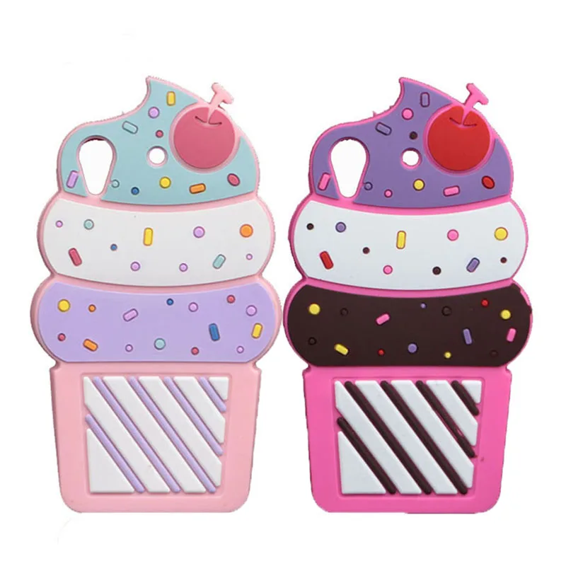 

3D Ice Cream Soft Cover For Sony Xperia M4 Aqua Z5 M5 X XA XA1 Coffee Cup Phone Cases