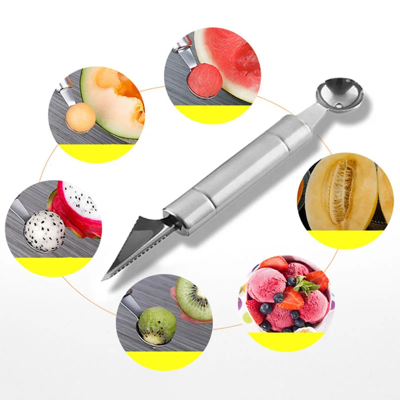 

Dual-use Fruit Double-head Carving Knife Watermelon Fruit Platter Digper For Kitchen Accessories Gadget Cutter Tools