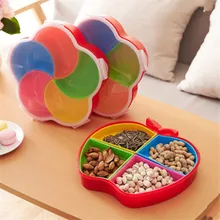 1 шт. разноцветные фруктовые пластиковые тарелки, банки для конфет, закуски, десерт, блюдо, вечерние поднос для еды, гайки, большая емкость, коробка для хранения с крышкой