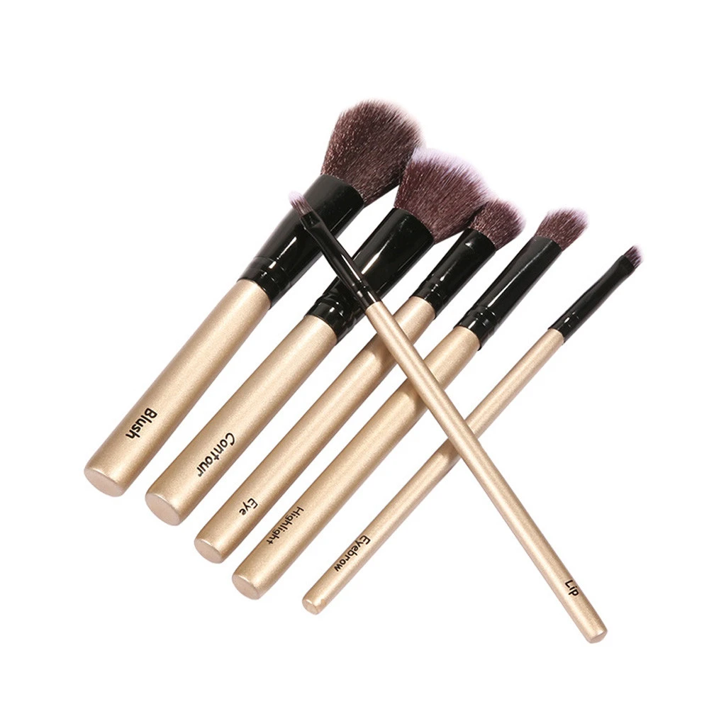 6PC Wooden Cosmetic Makeup Brush Brushes Set Foundation Powder Eyeshadow (5)