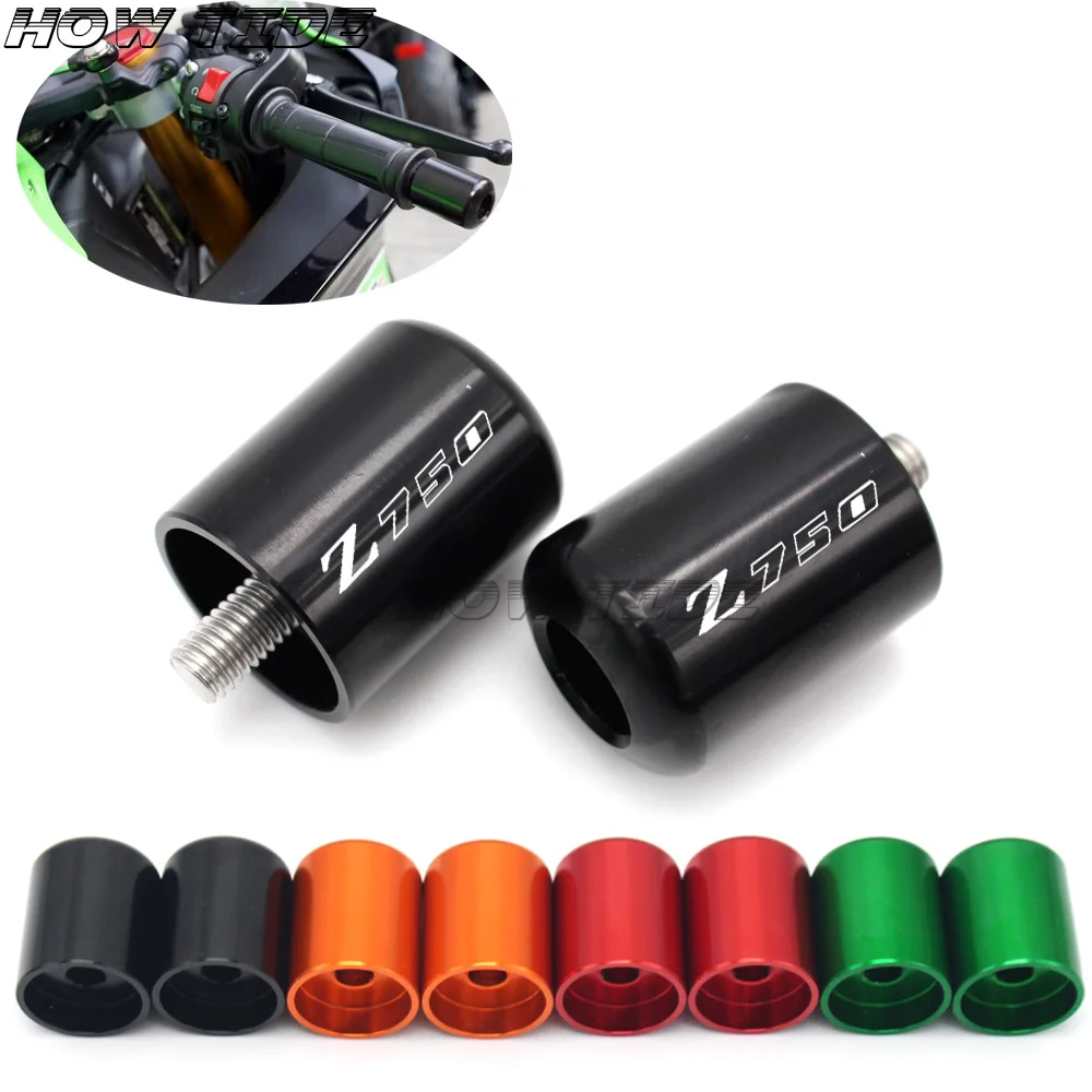 

For KAWASAKI Z750 Handlebar Grips Bar Ends Cap Cover Slider Motorcycle Accessories CNC
