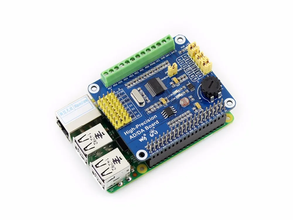 Запчасти Raspberry Pi Высокоточный AD/DA доска объявлений/DA расширения добавить AD/ da