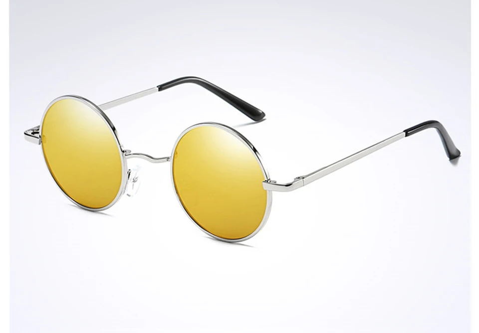 silver yellow ELITERA круглые мужские Солнцезащитные очки женские брендовые дизайнерские ретро Винтажные Солнцезащитные очки для мужчин мужские женские солнцезащитные очки с зеркальными стеклами очки - Цвет линз: silver yellow