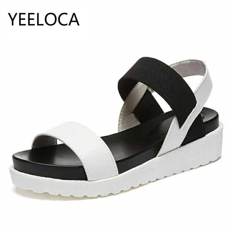 

YEELOCA Sandals Women Shoes Peep-toe Sandalias Roman Shoes Woman Flats Mujer Ladies Flip Flops Footwear Platform Wedges Sandals